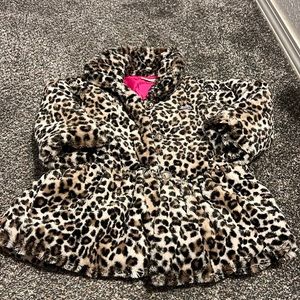 Toddler girl size 3t. Juicy Couture. Leopard warm coat.